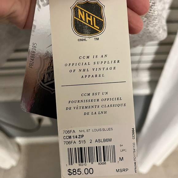 NWT STL Blues CCM Quarter Zip - Picture 4 of 4